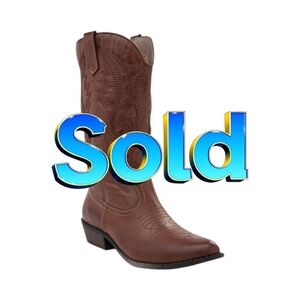 Coconut Wester Brown Ankle Boots Size 8.5